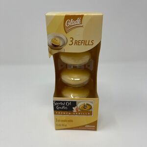 Glade Scented Oil Candle Refills 4-Pack‎ French Vanilla Scent Essential Oils